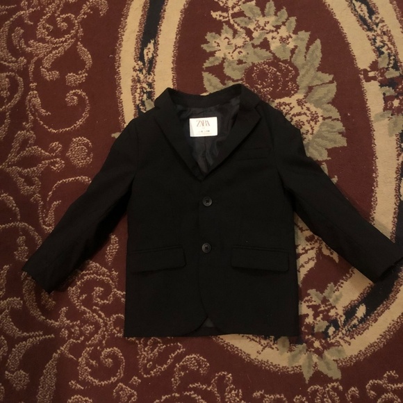 Zara blazer/ suit jacket size 5 - fully lined 2 buttons with lapel- flap pockets - Picture 6 of 8